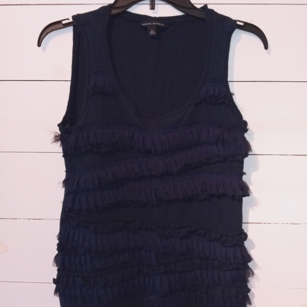 Banana Republic Woven Ruffle Tank